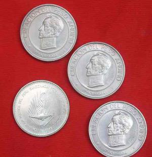 Monedas De Plata Perú. Peso Andino ) + Moneda De 