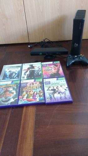 Xbox 360 + Kinect+ 1 Mando + 6 Juegos