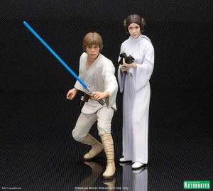 Muñecos Star Was Pack Luke Y Leia Skywalker Kotobukiya