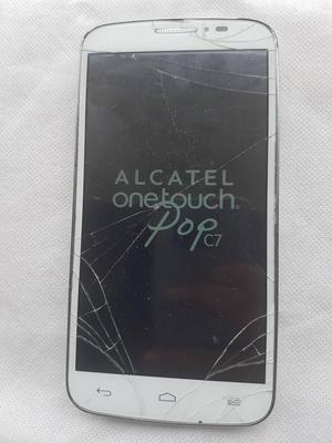 Alcatel One Touch Pop C7 con detalle de glass quebrado.. 5