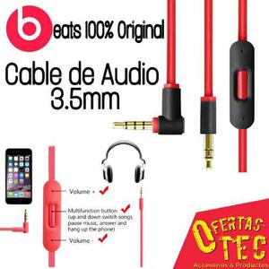 Cable De Audio 3.5 Mm Para Beats Studio, Solo, Mixr 100%ori