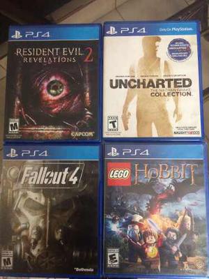 Juegos Ps4 Uncharted - Fallout 4 - Resident Evil 2 - Hobbit