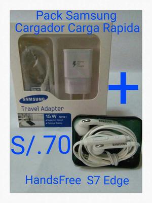 Samsung Carga Rapida Y Handsfree S7 Edge