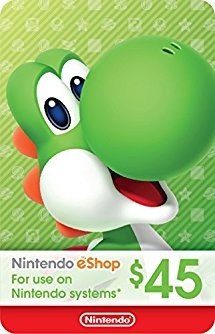Tarjeta 45$ Nintendo Eshop Card 3ds Dsi Wii U Switch
