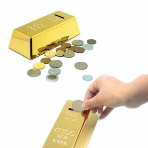 Alcancia Barra Lingote Oro Monedas Intercambio Regalos