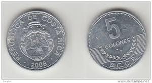 Monedas Antiguas 5 Colones  Cuba