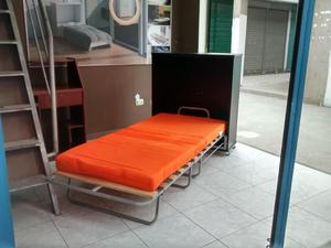 mueble cama plegable 1 plaza fabricado en melamine de 18mm