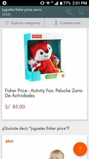 Peluche Zorro Fisher Price