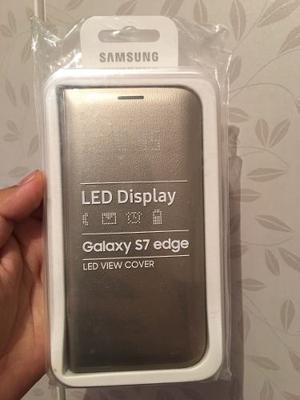 Vendo Led View Cover Samsung Galaxy S7 Edge Dorado Sellado