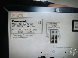 Equipo de Sonido Panasonic