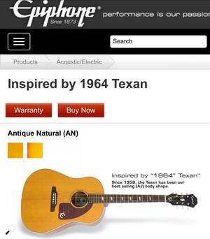 Se Vende Epiphone Texan Limited Edition