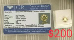 Hermosos Diamantes con Certificados Igr