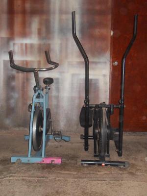 bicicleta elíptica y bicicleta para gym