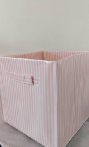 Caja organizadora color rosado hogar 26 x 26 cm