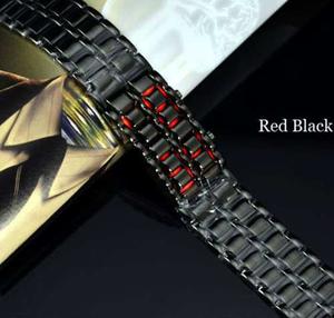Reloj Digital Led Negro Estilo Samurai Unixes.pulsera
