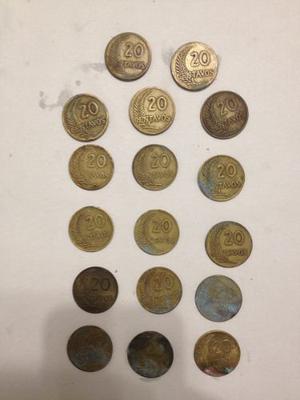 Monedas Antiguas Perú 20 Centavos. .