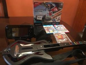 Nintendo Wii U 4 Juegos originales incluido guitarra Guitar