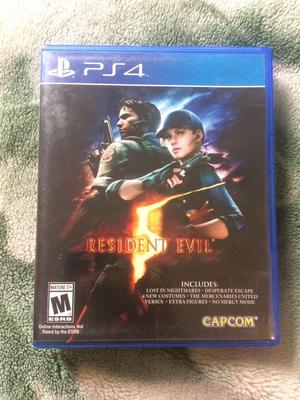 Vendo Resident Evil 5 Ps4
