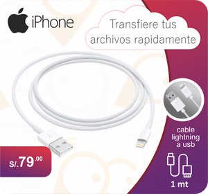 cable APPLE lightning a usb 1mt