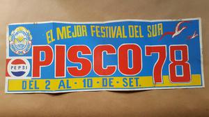 Vintage Publicidad de Pepsi Festival de Pisco 78