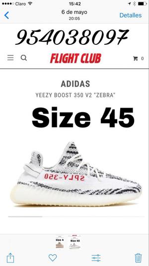 Adidas Yeezy Zebra Talla 45 Stock
