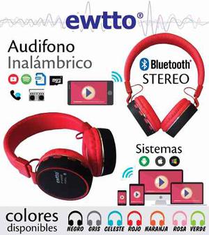 Audifono Bluetooth Inalambrico Radio Fm Mp3 Micro Sd