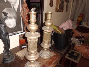 2 lamparas o sirios de bronce