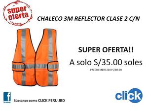 CHALECO 3M REFLECTOR CLASE 2 C/N