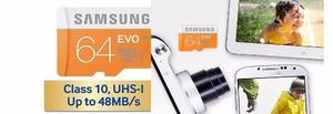 Memoria Micro Sd Samsung Evo 64 Gb