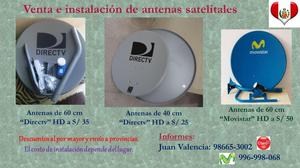 Antenas de DIRECTV y Movistar Venta y/o instalación