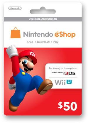 De Mrcargas Nintendo Eshop $50 Card Usa 3ds Wii U Tarjeta