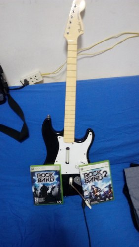 Guitarra Xbox360 Y Dos Juegos