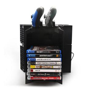 PS4 Base Vertical Cooler Cargador Mandos Rack Juegos