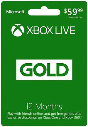 Xbox Live Gold 12 Meses Membresia Para Xbox One Y Xbox 360
