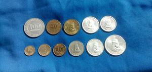 Lote de 11 monedas peruanas antiguas a 13 soles
