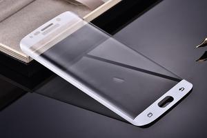 Mica de vidrio curva, Samsung Galaxy S6 edge color blanco y