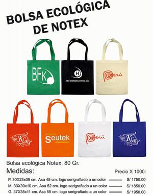 BOLSAS ECOLÓGICAS DE NOTEX, CAMBREL