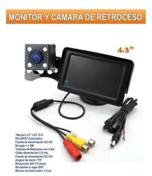 Kit Retroceso - Pantalla 4.3 + Camara Con Sensor Incluido
