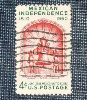 Estampilla Usa Mexican Independence  Stamp Campana