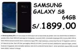 S8 64GB SAMSUNG GALAXY G950F S/. Plan Claro MAX 189