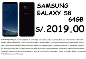 S8 GALAXY G950F 64GB SAMSUNG S/. Plan Claro MAX 189