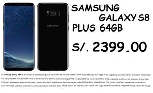 SAMSUNG S8 G955F PLUS 64GB GALAXY S/.  Plan CLARO MAX