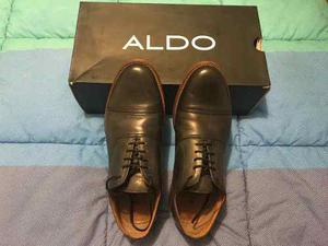 Zapato De Cuero Marca Aldo Talla 43 Color Negro