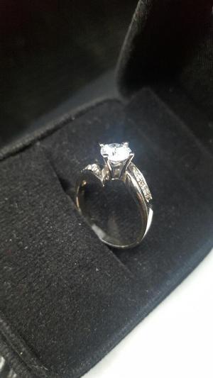 Anillo de Compromiso Talla 10 Oro Blanco