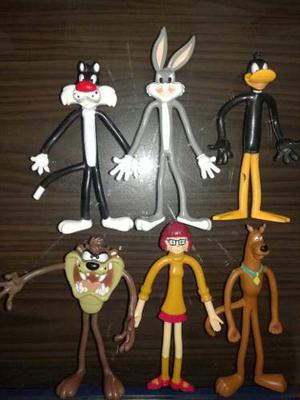 Looney Tunes Y Scooby Doo - Lote De 6 Juguetes