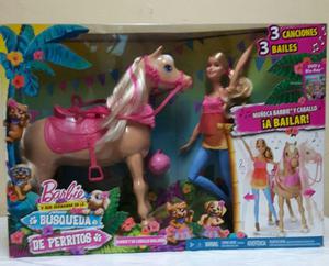 Barbie con su caballo Bailarín original y nuevo.