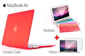 Mica Pantalla + Case Macbook Air 11 + Protector Teclado