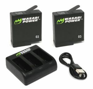 Kit De 2 Baterías Y Cargador Triple Wasabi Para Gopro Hero5