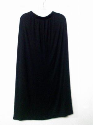 falda negra larga algodon