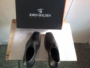 Zapatos De Cuero John Holden Talla 37 Color Negro